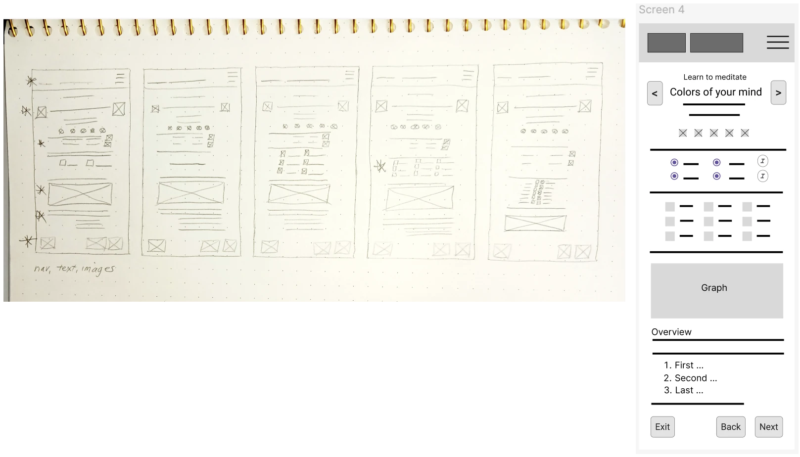 Paper wireframes